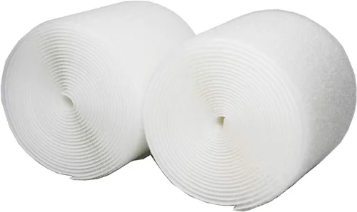 Miniatura 6 de HUAYY 3 pulgadas de ancho y 3 yardas de largo, estilo de gancho y bucle, tela de tiras de nailon no adhesivas, color blanco (3 pulgadas x 3 yardas)