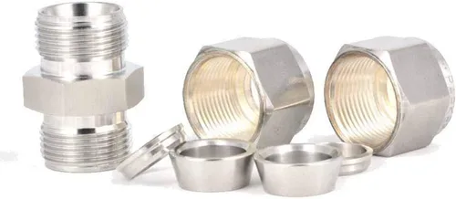 Miniatura 4 de Beduan Tubo de compresión de acero inoxidable 304, tubo de 1/2" x 1/2" OD, conexión recta, adaptador de doble virola
