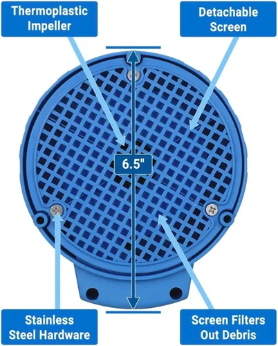 Miniatura 5 de Bomba de agua #US 1/3HP 2450 GPH Sumergible Utilidad Motor de alta eficiencia
