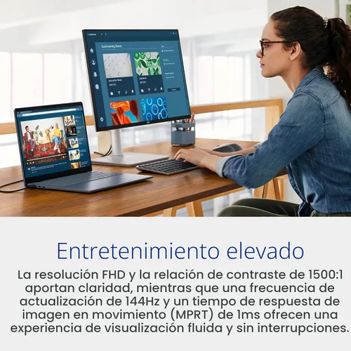 Miniatura 2 de Dell Monitor 24 Plus - S2425HSM - Pantalla FHD de 23.8 pulgadas (1920 x 1080) 144 Hz 1 ms, 2 altavoces de 3 W, conectividad HDMI, ajuste