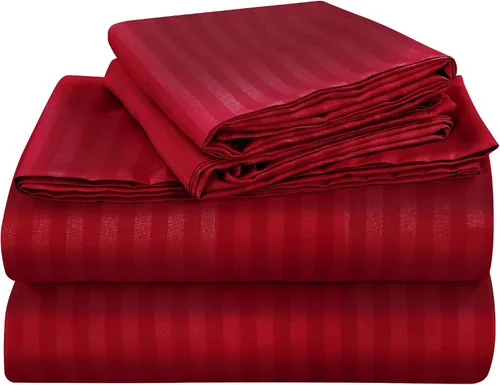 Miniatura 36 de ROYALE LINENS Juego de 4 sábanas King - Ropa de cama de microfibra cepillada suave de 1800 hilos - 1 sábana ajustada y 1 sábana lisa, 2 fundas
