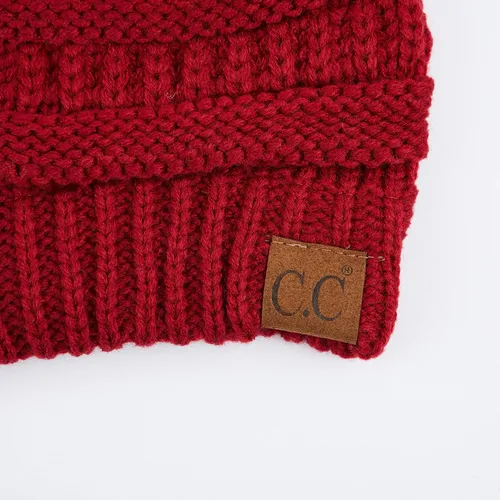 Miniatura 3 de C.C - Gorro de punto trenzado, grueso, suave y cálido (HAT-20A) (HAT-30) (HAT-730) (YJ-816) (HAT-80)