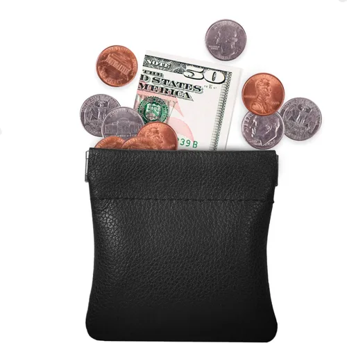 Miniatura 6 de Monedero clásico a presión, de cuero, para hombre de Nabobb, negro