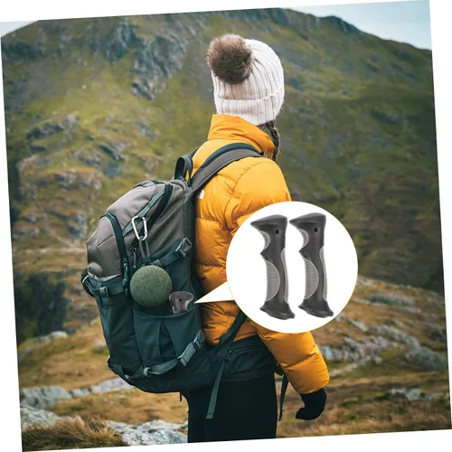 Miniatura 7 de KOMBIUDA 2 piezas de mango de bastón de trekking de repuesto para bastón de senderismo al aire libre, mango ergonómico esférico de plástico