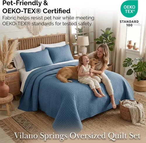 Miniatura 5 de Southshore Fine Living, Inc. Juego de ropa de cama con edredón tamaño Queen, edredón de verano tamaño Queen, ropa de cama resistente al pelo de 07