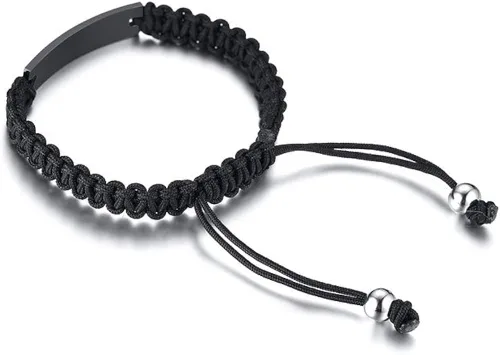 Miniatura 4 de Pulsera de macramé personalizada hecha a mano con estilo de cuerda trenzada para mi hijo, siempre recuerda que eres más valiente, pulsera