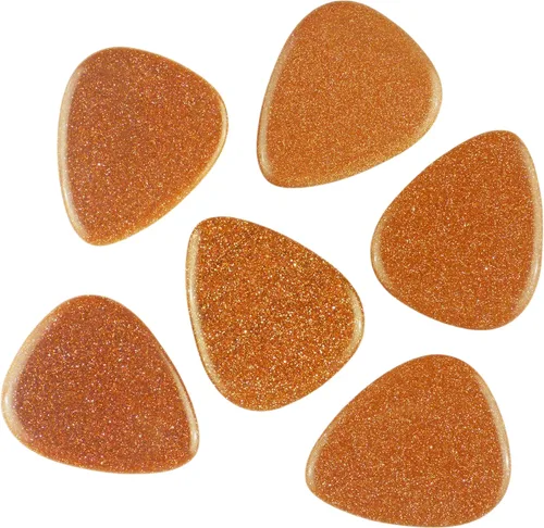 Miniatura 9 de Púa de guitarra o bajo de Obsidiana de Caoba en vidrio volcánico - 3.0 mm de calibre ultra pesado - Forma 351 - Púa exótica artesanal de gema