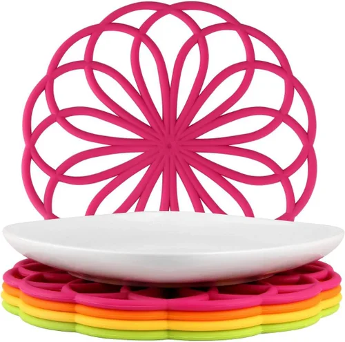 Miniatura 8 de ME.FAN Salvamanteles de silicona – Almohadillas calientes de cocina para ollas y platos – Salvamanteles aislados para tetera – Flexible, duradero