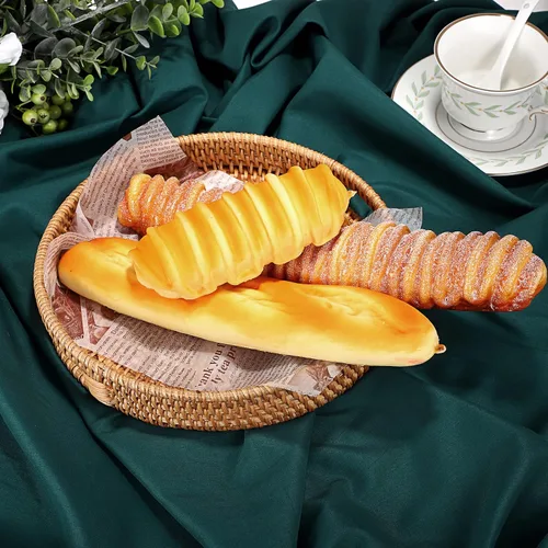 Miniatura 7 de Hipiwe Bandeja de servir redonda de ratán de 10 pulgadas con asas, bandeja organizadora decorativa tejida a mano para almacenamiento, desayuno