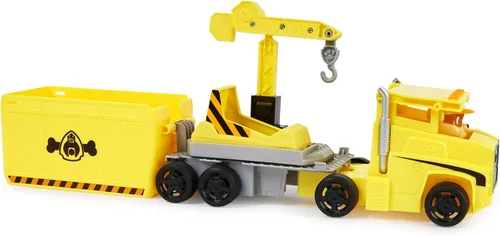 Miniatura 7 de PAW Patrol, Camiones transformables de Rubble de Big Truck Pup con figura de acción coleccionable, juguetes para niños mayores de 3 años Escombros
