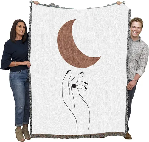 Miniatura 11 de Pure Country Weavers Kyra Brown - Manta de atardecer de los 70 – Abstact Art – Manta para regalo tejida de algodón – Fabricado en los Estados Unidos