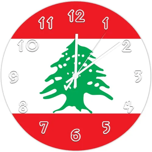 Miniatura 6 de Kosovo - Reloj de pared redondo con bandera de Kosovo, silencioso, sin tictac, para cocina, dormitorio, oficina, decoración interior del hogar