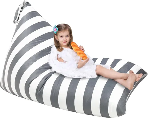 Miniatura 18 de Jorbest Puf de almacenamiento de animales de peluche para niños y adultos, puf de animales de peluche, asiento de lona de alta calidad, solo funda