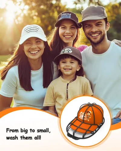 Miniatura 7 de XQXA Jaula para lavar sombreros, no necesita montaje, ajuste perfecto para sombreros de adultos y niños, ideal para gorras de béisbol, seguro para 1