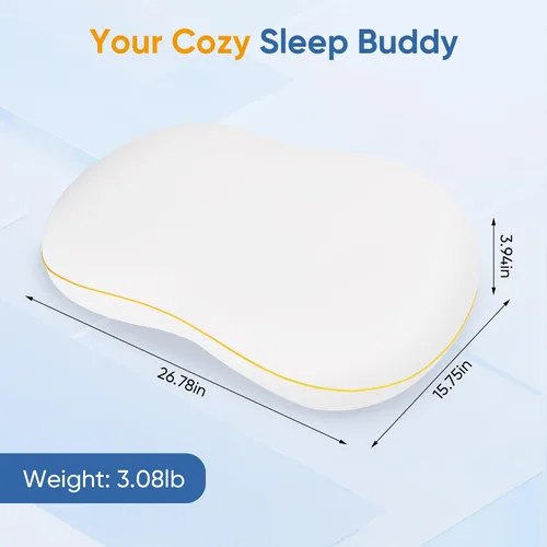 Miniatura 7 de Almohada cervical refrescante para dormir de lado, almohada cervical refrescante para dormir de lado, almohadas de espuma viscoelástica para dormir