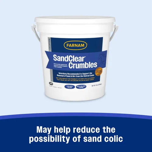 Miniatura 3 de Farnam SandClear Psyllium Crumbles Suplemento para caballos, ayuda a eliminar la arena del colon y apoya la salud digestiva, sabor a manzana/melaza