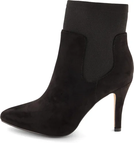 Miniatura 2 de CUSHIONAIRE Botines de vestir elásticos Ginebra para mujer con acolchado de espuma viscoelástica, anchos disponibles, Negro