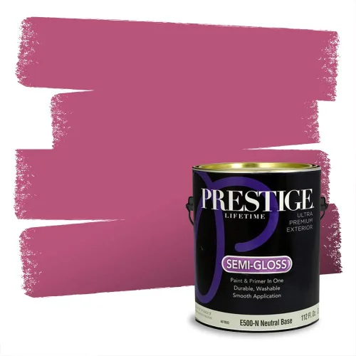 Miniatura 516 de Prestige Paints Pintura exterior e imprimación en uno, 1 galón, plano, coincidencia comparable de Valspar* Amber Rose*