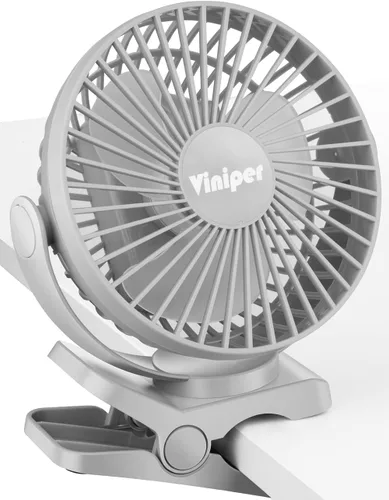 Miniatura 14 de Viniper Ventilador USB con clip de 6 pulgadas, ventilador de escritorio pequeño y portátil: rotación de 360°, ventilador de mesa de viento de 3