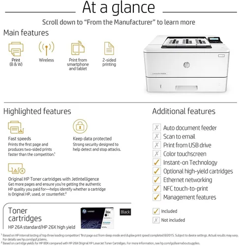 Miniatura 8 de HP Laserjet Pro M402n - Impresora láser con Ethernet integrado, lista para reabastecimiento de Amazon Dash (C5F93A)
