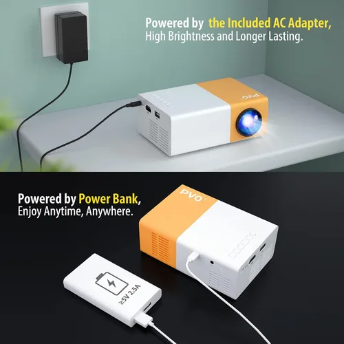 Miniatura 4 de Mini proyector, proyector portátil PVO para dibujos animados, regalo para niños, proyector de cine al aire libre, proyector de video LED Pico