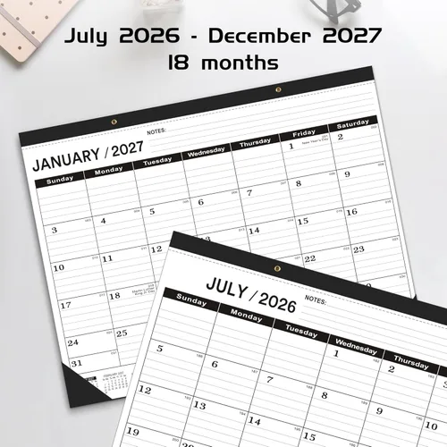 Miniatura 4 de Calendario de escritorio 2025-2026 grande 22 x 17 pulgadas (julio de 2025 a diciembre de 2026) calendario de escritorio grande 22 x 17, calendario