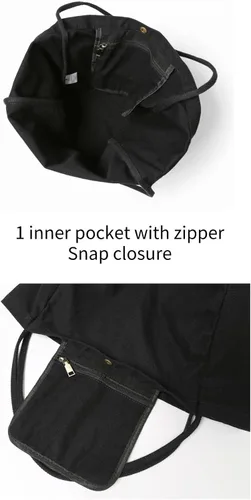 Miniatura 3 de Jeelow Bolso de mano de lona para hombre y mujer