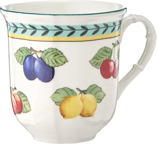 Miniatura 4 de Villeroy & Boch French Garden Fleurence - Taza jumbo, 15 onzas, porcelana premium, color blanco
