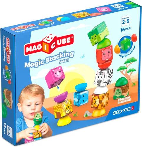 Miniatura 15 de Geomag Magicube Bloques magnéticos para niños de 1 a 5 años Juegos de juguetes de construcción STEM hechos en Suiza Múltiples (MAGICUBE_9PCS)
