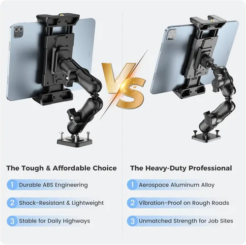 Miniatura 7 de OHLPRO Soporte para Tableta para Camión - Base de Perforación de Servicio Pesado - Soporte para Tableta para Tablero de Automóvil, Soporte para iPad
