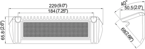 Miniatura 2 de Raycharm Lámpara LED exterior de 9 pulgadas, haz de inundación de ángulo descendente de 40 °, blanco natural de 4000 K, 12 V/24 V CC, salida de alto