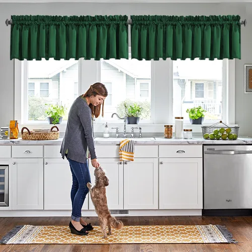 Miniatura 52 de Cortinas de cocina negras Ladity - 2 paneles de cortinas cortas opacas, 36 pulgadas, privacidad, niveles de café, cortinas de granja para ventana