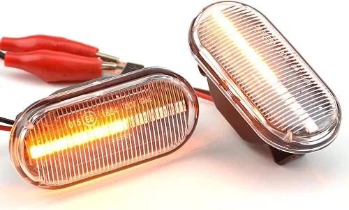 Miniatura 5 de 1 par de luces de marcador de guardabarros delanteros dinámicos LED marcadores laterales compatibles con Nis-san 350Z Z33 Frontier D40 Cube Z11