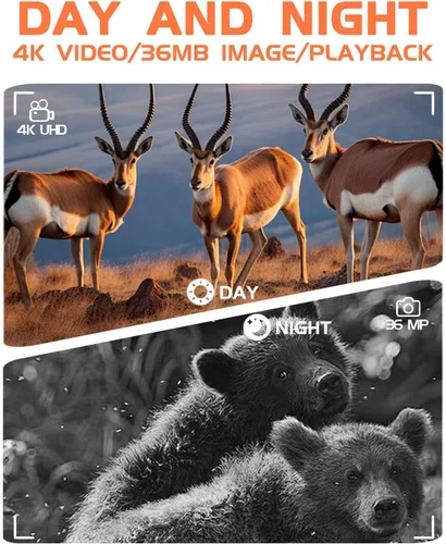 Miniatura 3 de Gafas de visión nocturna, prismáticos de visión nocturna 4K para adultos, pantalla HD de 4.5 pulgadas, tarjeta de 32 GB, zoom 8X para fotos