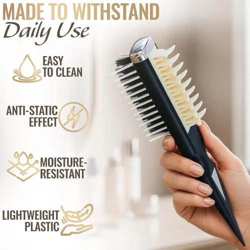 Miniatura 3 de Cepillo definidor de rizos – Peine de rizos que define con cepillo de doble cara para volumen y peinado con menos tirones – Diseñado para peinar