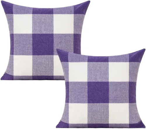Miniatura 8 de VAKADO Fundas de Almohada Decorativas Rosas para San Valentín 16x16 Juego de 2 Buffalo Día de San Valentín Decorativas Gingham Casa de Campo Cuadros