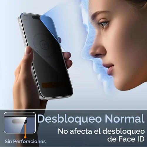 Miniatura 8 de JETech - Protector de pantalla de privacidad para iPhone 17 Pro de 6,3 pulgadas con protector de lente de cámara, película de vidrio templado