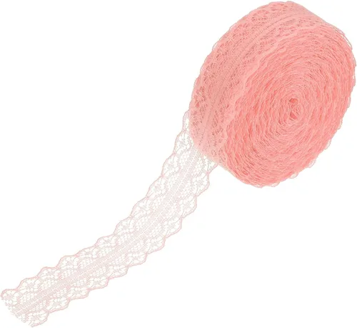 Miniatura 90 de MECCANIXITY 1.2 Inch Wide 15 Yard Lace Ribbon Floral Pattern Beige Lace Trim Ribbon for Gift Wrapping Bouquets, Wedding Decor Sewing Making, and DIY