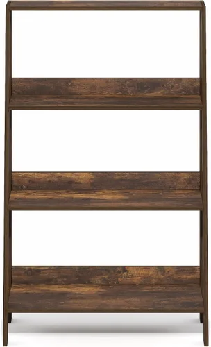 Miniatura 7 de Furinno Estantería de escalera de 4 niveles, estantería con diseño de marco abierto, estantes de almacenamiento de pie, estante de almacenamiento