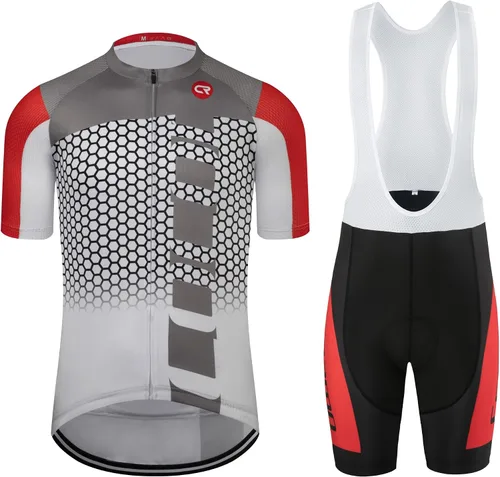 Miniatura 70 de Coconut Ropamo CR - Conjunto de camiseta de ciclismo para hombre, con cremallera y bolsillo con pantalones cortos con acolchado 4D