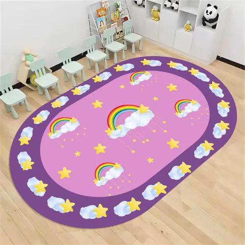 Miniatura 8 de Alfombras de área para niños, 3 x 4 pies, educativas y divertidas con alfabeto ABC, alfombra de aprendizaje temprano para actividades