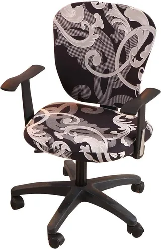 Miniatura 48 de Jinzio Funda para silla de oficina de computadora, tela protectora dividida y elástica, de poliéster, universal, para escritorio, para silla