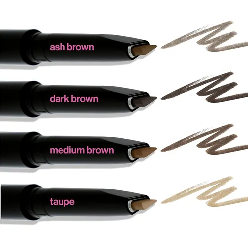 Miniatura 4 de wet n wild Lápiz definidor retráctil de cejas definitivo, color marrón ceniza, cepillo de cejas de doble cara, punta fina, formas, define, rellena