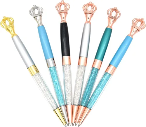 Miniatura 5 de Gullor 6 bolígrafos de tinta de gel, bolígrafo de punta redonda y cristal, multicolor C
