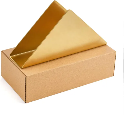 Miniatura 7 de Servilletero dorado de acero inoxidable, moderno dispensador de servilletas de cóctel triangular, organizador para encimeras de cocina, mesas