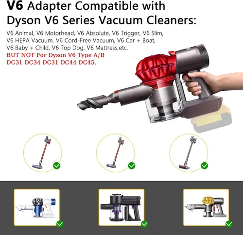 Miniatura 5 de Adaptador DW20V6 - Compatible con aspiradoras Dyson serie V6 y para batería de litio DeWalt 20V