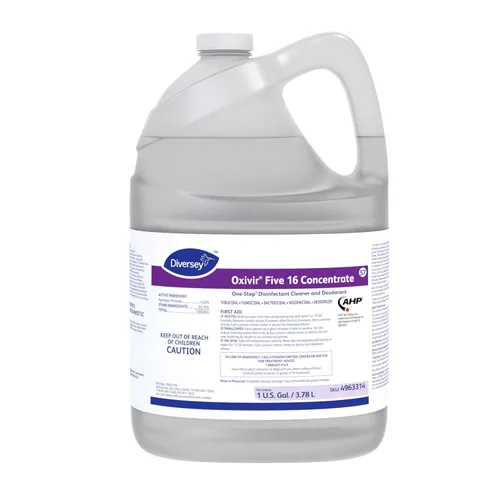 Oxivir Diversey 4963314 Five 16 Limpiador líquido desinfectante de fuerza hospitalaria de un solo paso, peróxido de hidrógeno acelerado,