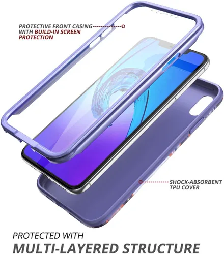 Miniatura 2 de Suritch Funda transparente para iPhone X o iPhone Xs, 【protector de pantalla integrado】【Compatible con carga inalámbrica】 Carcasa dura de protección