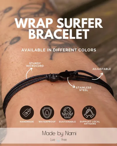 Miniatura 9 de Made by Nami Nautical Rope Bracelet for Men Waterproof & Adjustable Wrap String Bracelets with Snap Hook Gift for Him