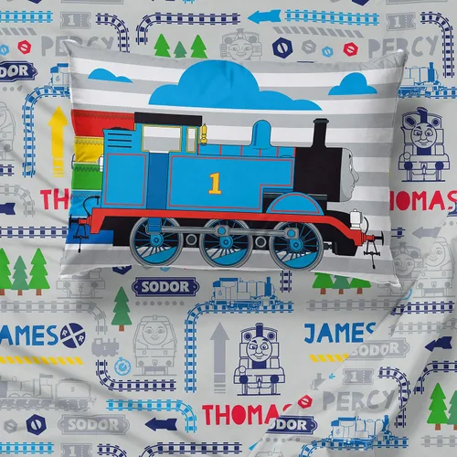 Miniatura 7 de Jay Franco Thomas & Friends Stitch in Time - Juego de sábanas infantiles, de microfibra y resistentes a la decoloración, 3 piezas, ropa de cama